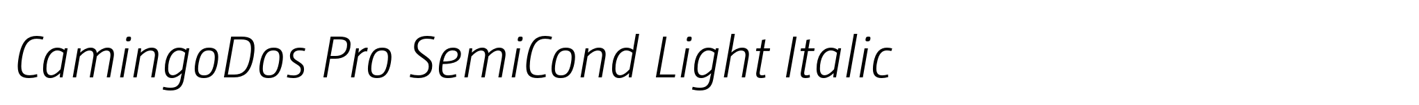 CamingoDos Pro SemiCond Light Italic image